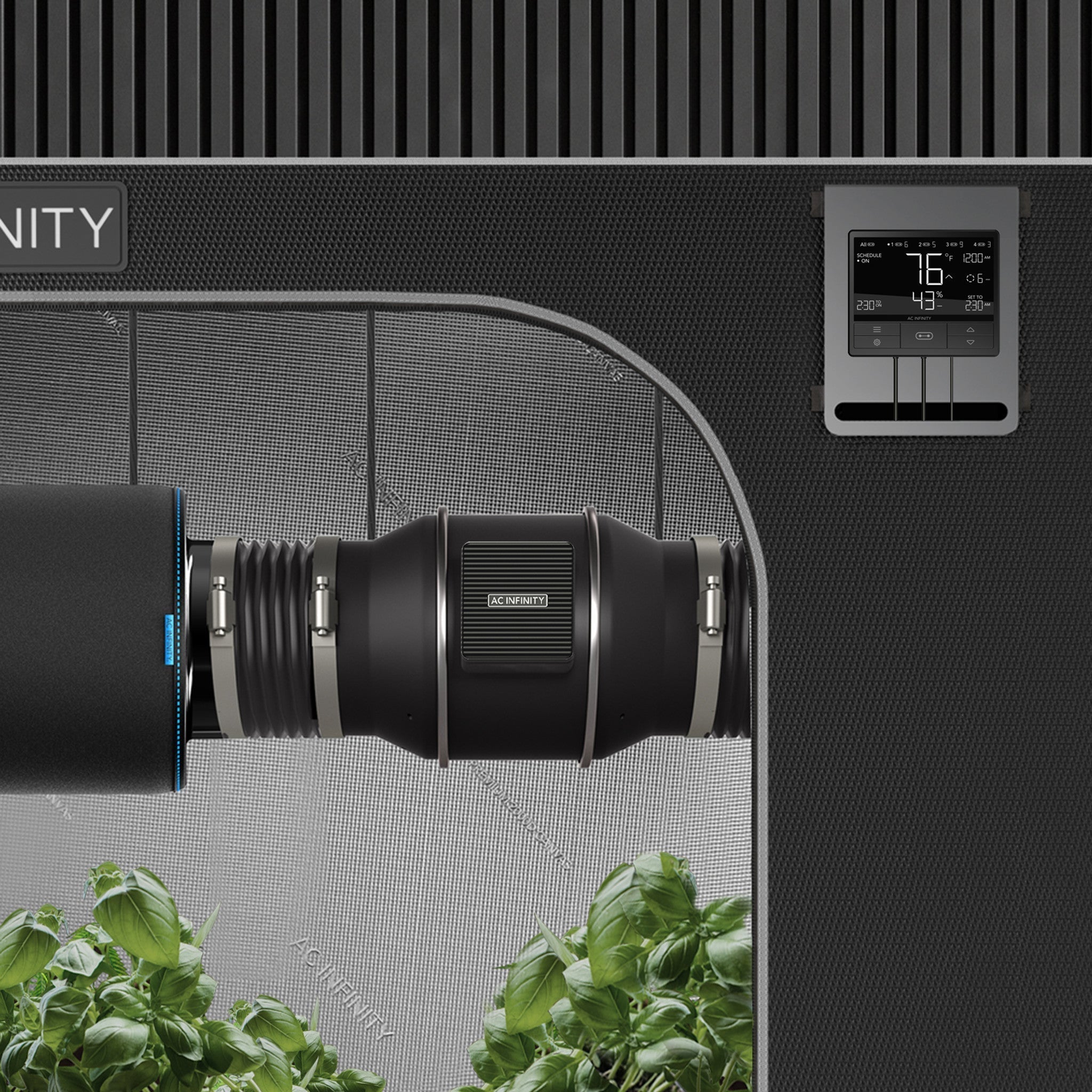 Beginner Grow Tent Kit - AC Infinity IONFRAME EVO6 LED Light 4’ x 4’