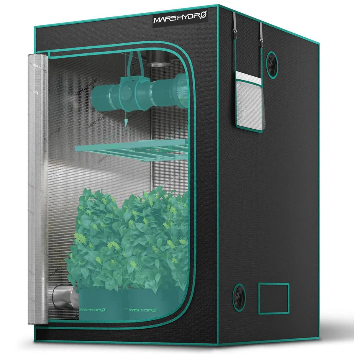 Mars Hydro Hydroponic 4′×4′ Grow Tent – 48″×48″×80″ (120×120×200 cm)