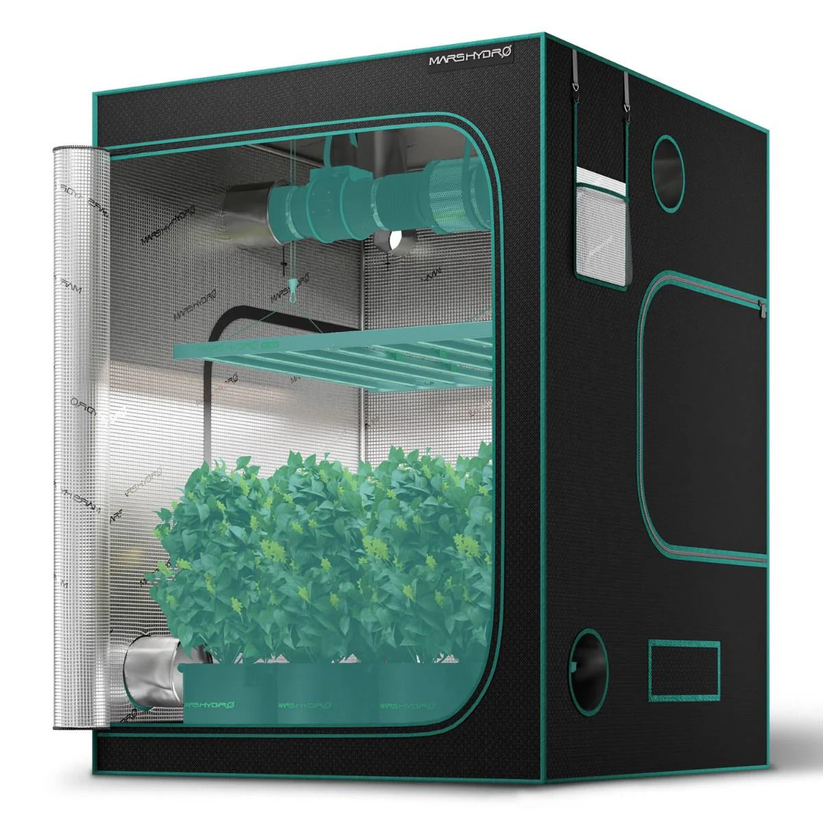 Mars Hydro Hydroponic 5′×5′ Grow Tent – 60″×60″×80″ (150×150×200 cm)