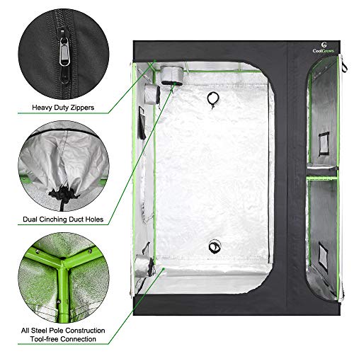 CoolGrows 4x5 Multi-Chamber Grow Tent - 60"x48"x80" - CoolGrows - Happy Hydro