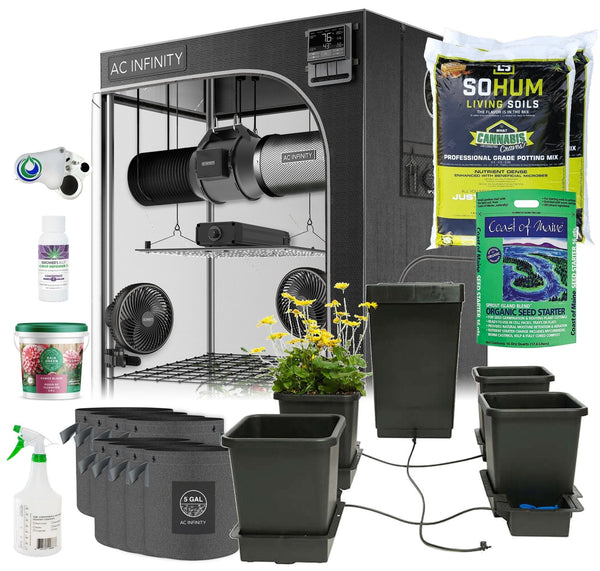 Happy Hydro Grow Tent Kit with AutoPots, 4-Plant, 4’ x 4’ x 6’8" - Happy Hydro - Happy Hydro