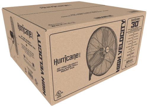 Hurricane Pro Commercial Grade Oscillating Wall Mount Fan 30 in - Hurricane - Happy Hydro