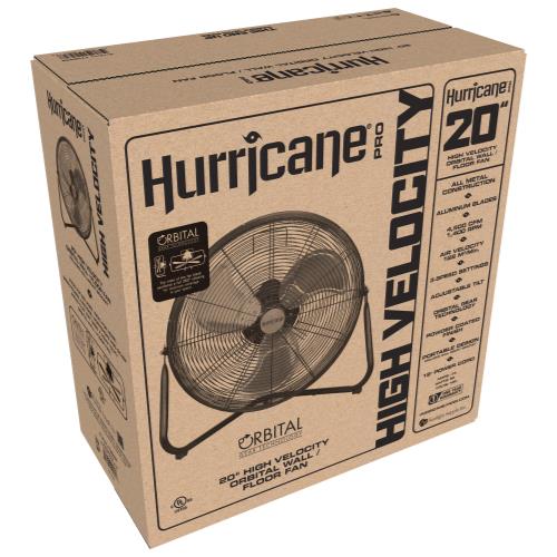 Hurricane Pro Heavy Duty Orbital Floor Fan 20 in - Hurricane - Happy Hydro
