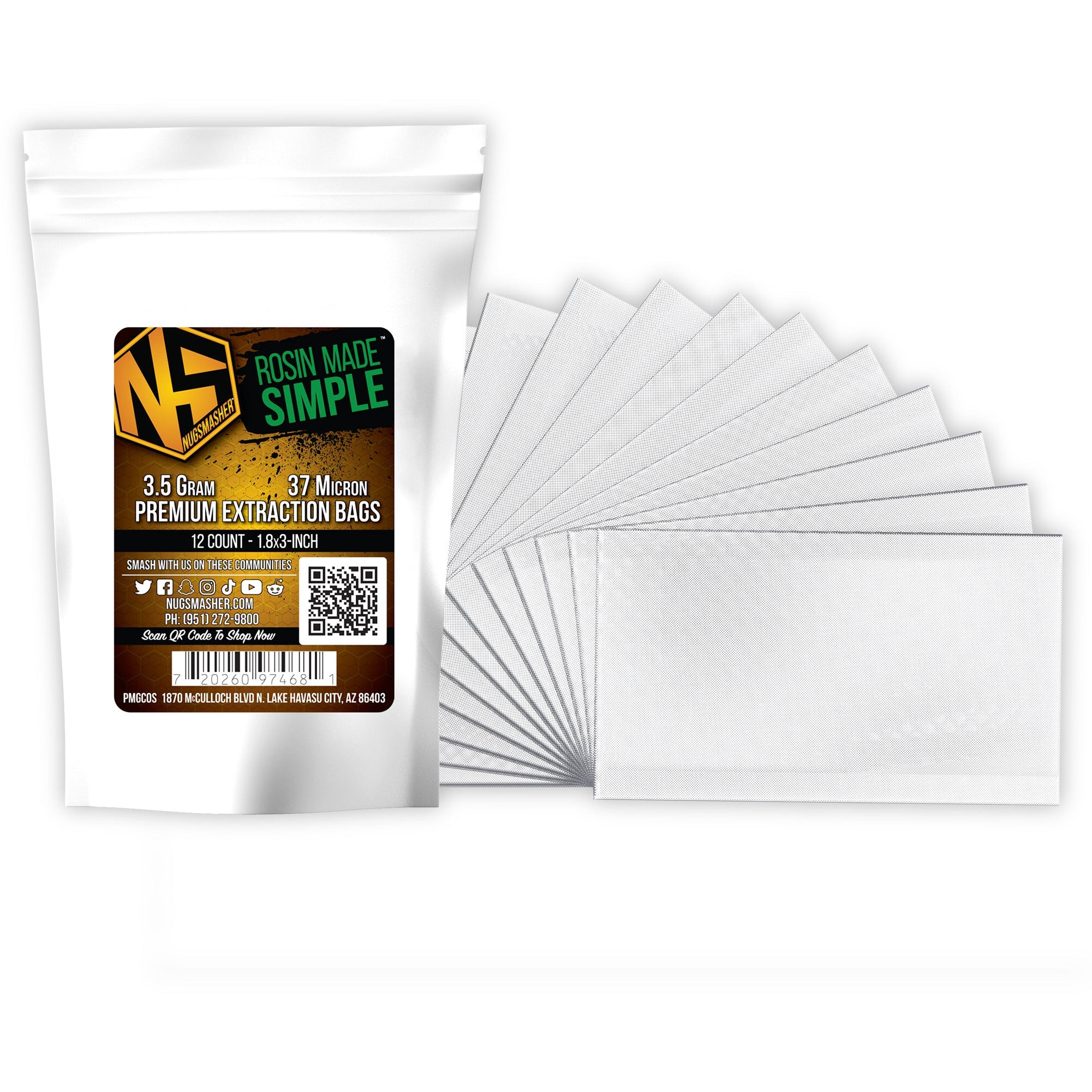 NugSmasher 3.5 Gram Extraction Rosin Filter Bags