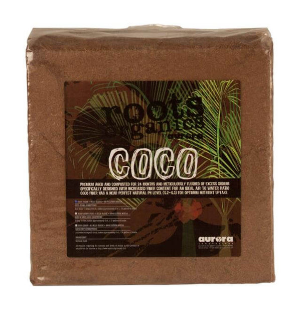 Roots Organics Compressed Coco Fiber 12x12 Inch - Roots Organics - Happy Hydro