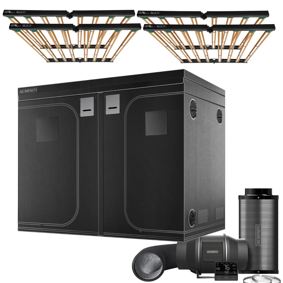The Essentials' Grow Kit ROI-E720 LED Light AC Infinity Tent & Ventilation  10' x 10' - Happy Hydro