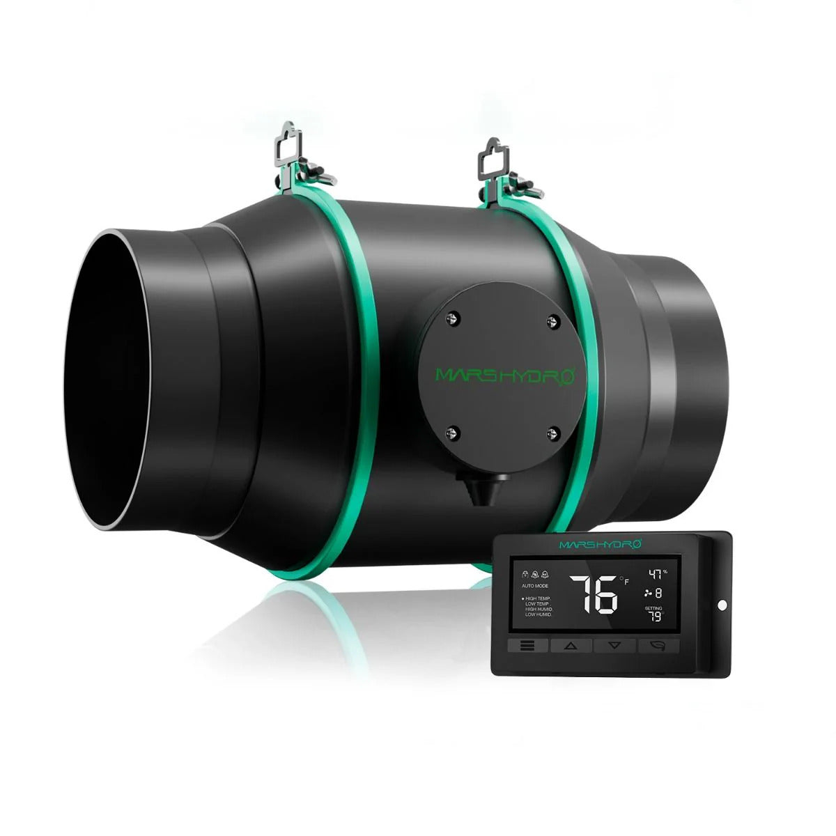 Mars Hydro 6-Inch Inline Duct Fan with Digital Thermostat Controller – 402CFM EC Motor Ventilation System
