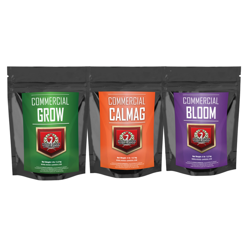 House & Garden Commercial Dry Nutrients 3-Pack (Grow, Bloom, CalMag)