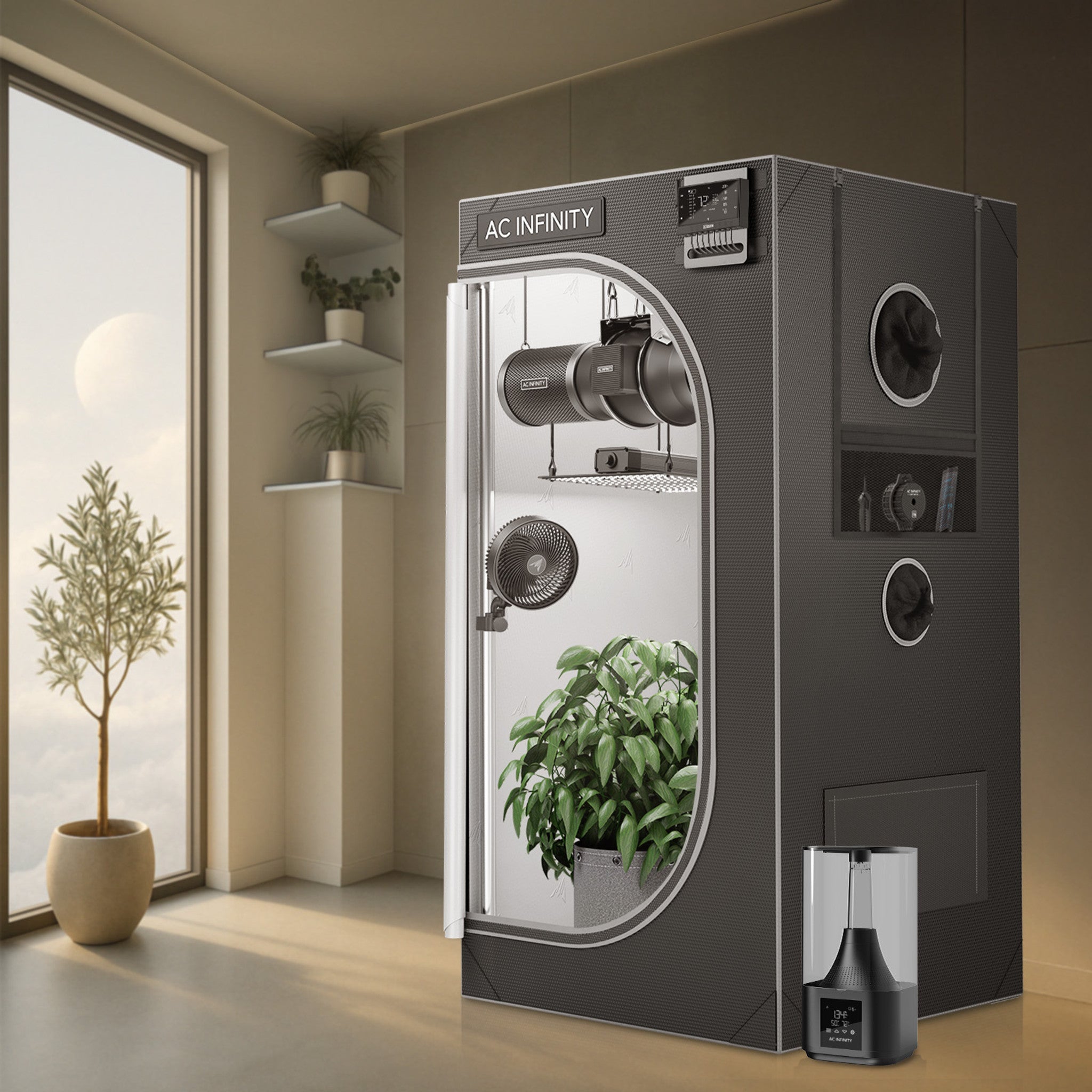 4x4 Grow Tent, AC Infinity Cloudlab 844 - 48