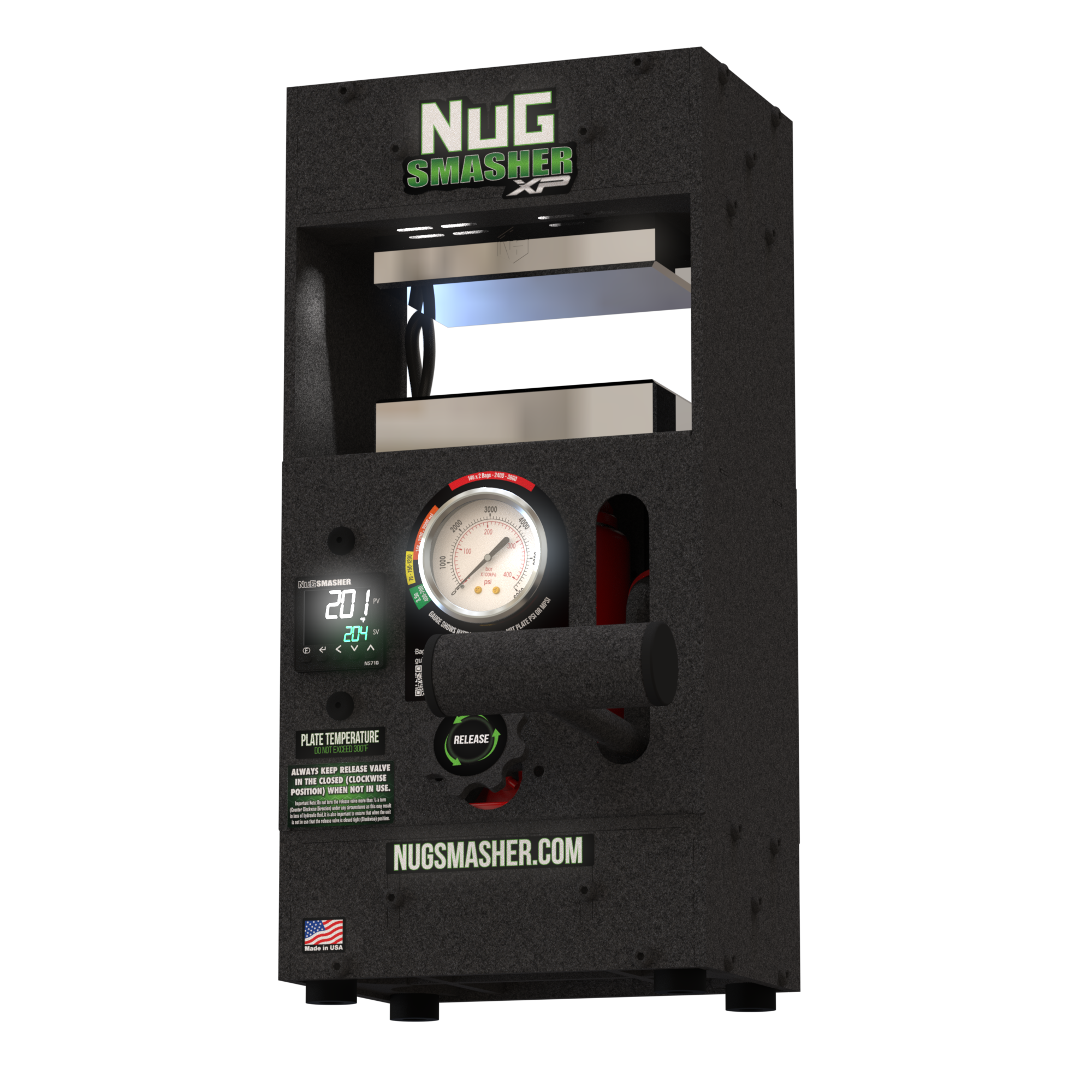NugSmasher® XP 12 Ton Rosin Press