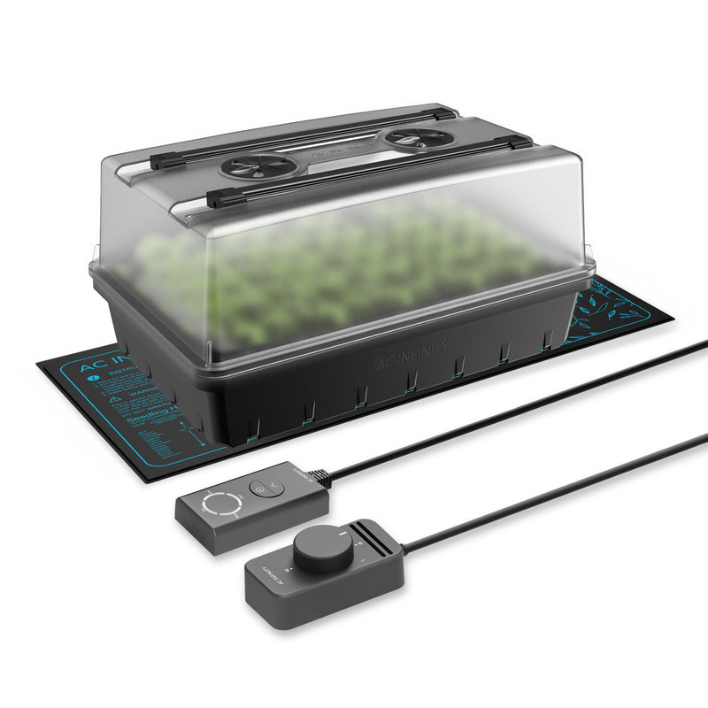 AC Infinity Propagation Kit w/ Heat Mat and LED Grow Light Bars, 5x8 Cell Tray