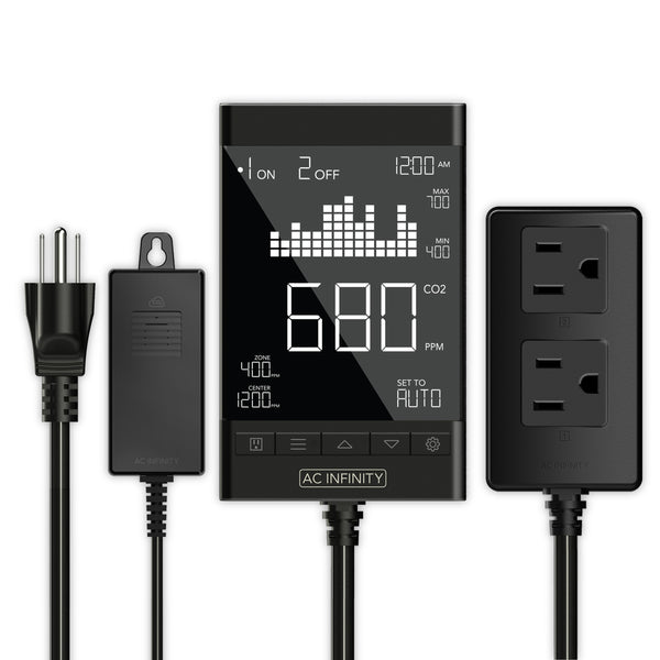 AC Infinity CO2 Controller, Smart Outlet and Monitor for CO2 Regulators and Inline Fans