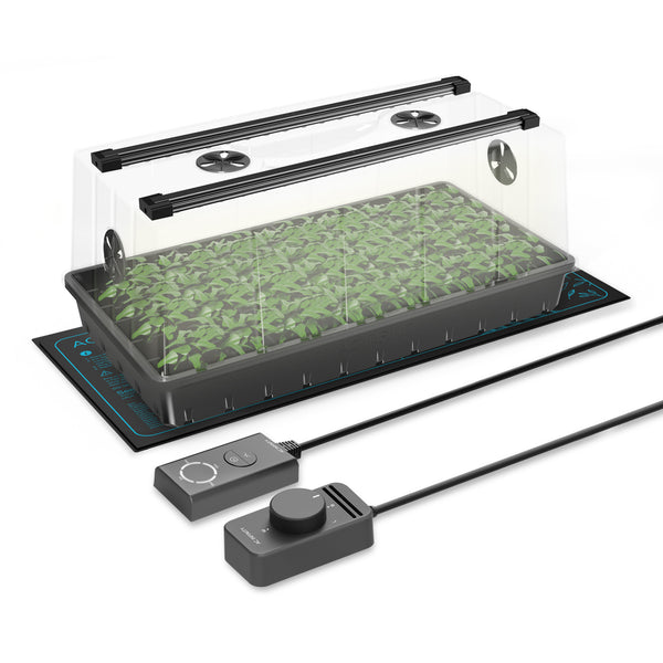 AC Infinity Propagation Kit w/ Heat Mat and LED Grow Light Bars, 6x12 Cell Tray