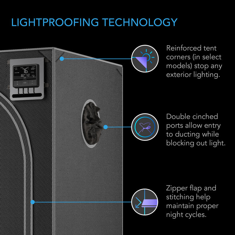 10x10 Grow Tent, AC Infinity Cloudlab 811 - 120"x120"x80"