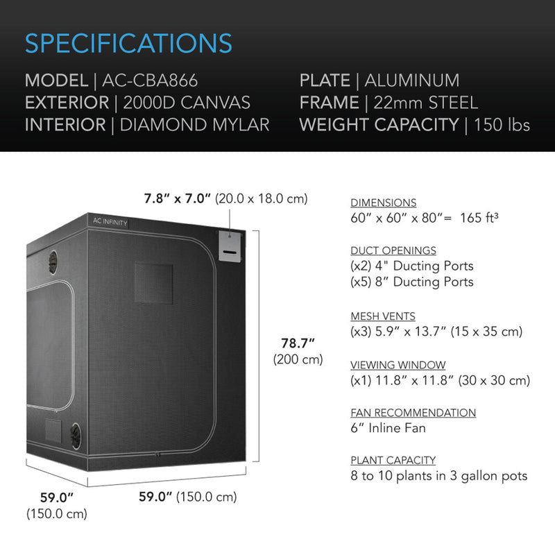 AC Infinity 5x5 Grow Tent & Ventilation Kit