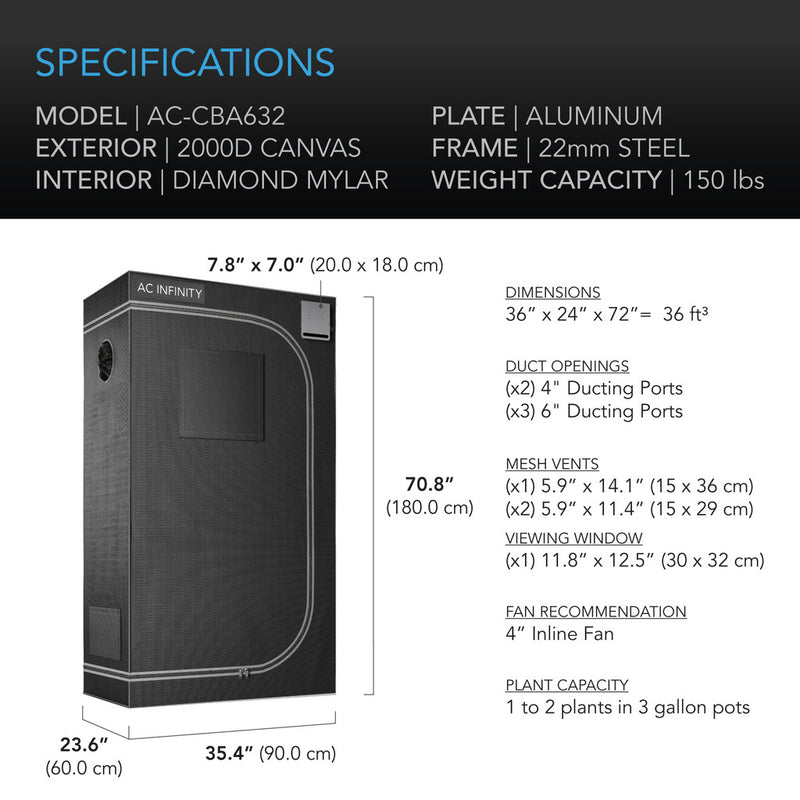 AC Infinity 2x3 Grow Tent & Ventilation Kit