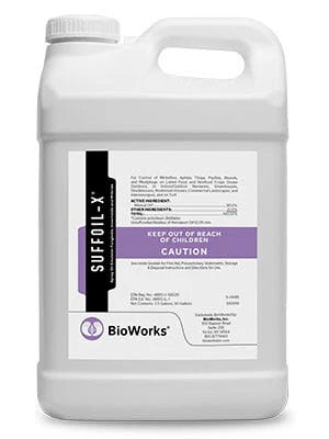 a gallon of SuffOil-X oil insecticide, miticide and fungicide for crop protection