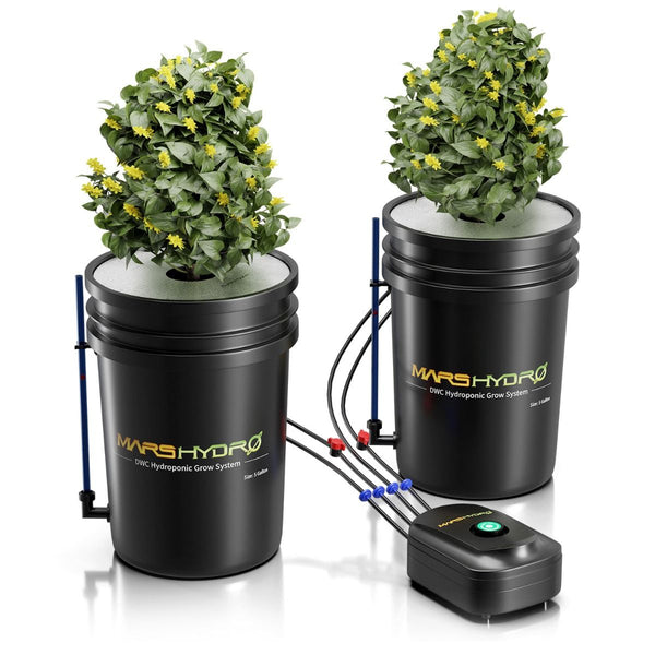 Mars Hydro 5 Gallon DWC Hydroponic System Kit with 2 Buckets