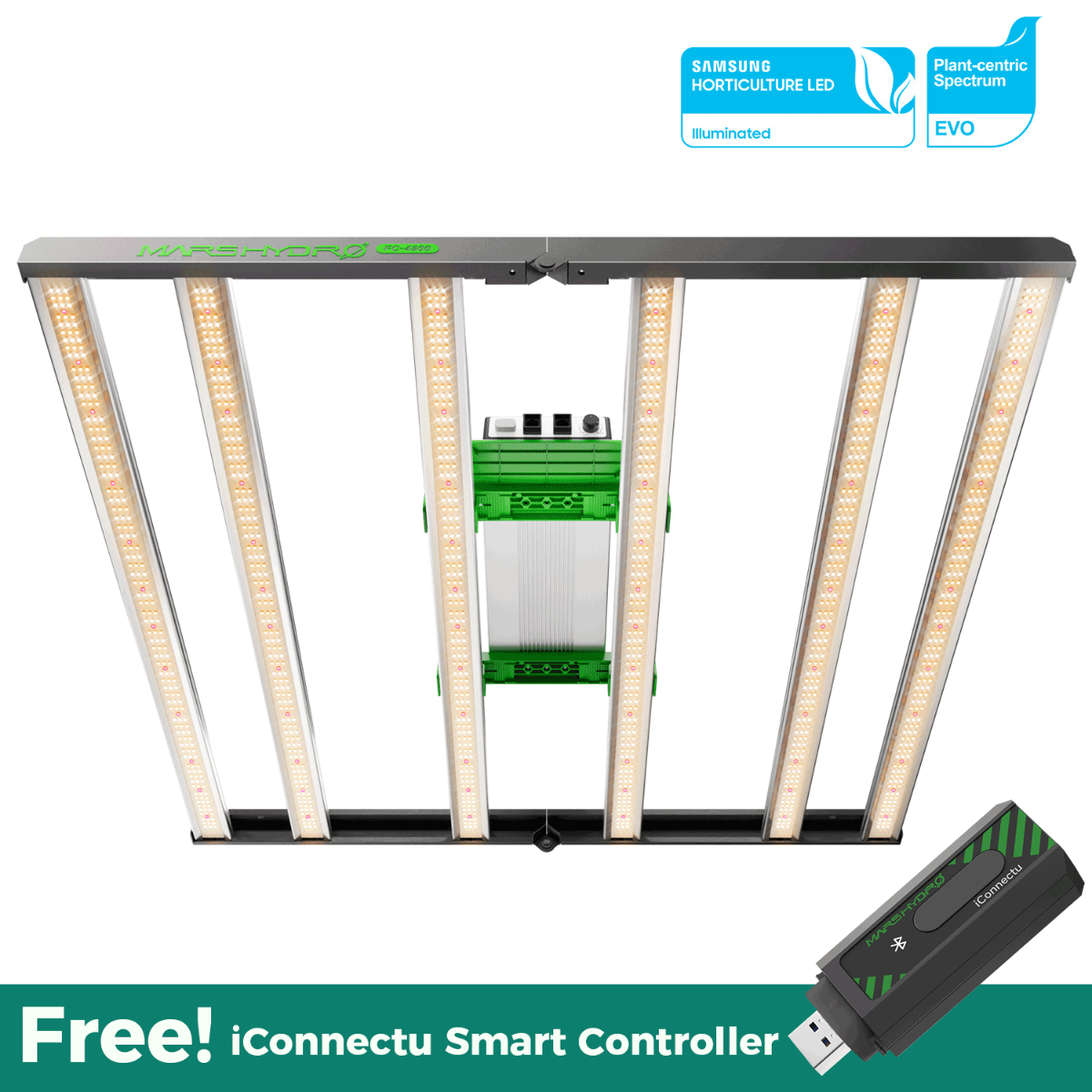 Mars Hydro FC4800-EVO 480W Full Spectrum Smart LED Grow Light with Samsung LM301H EVO Diodes