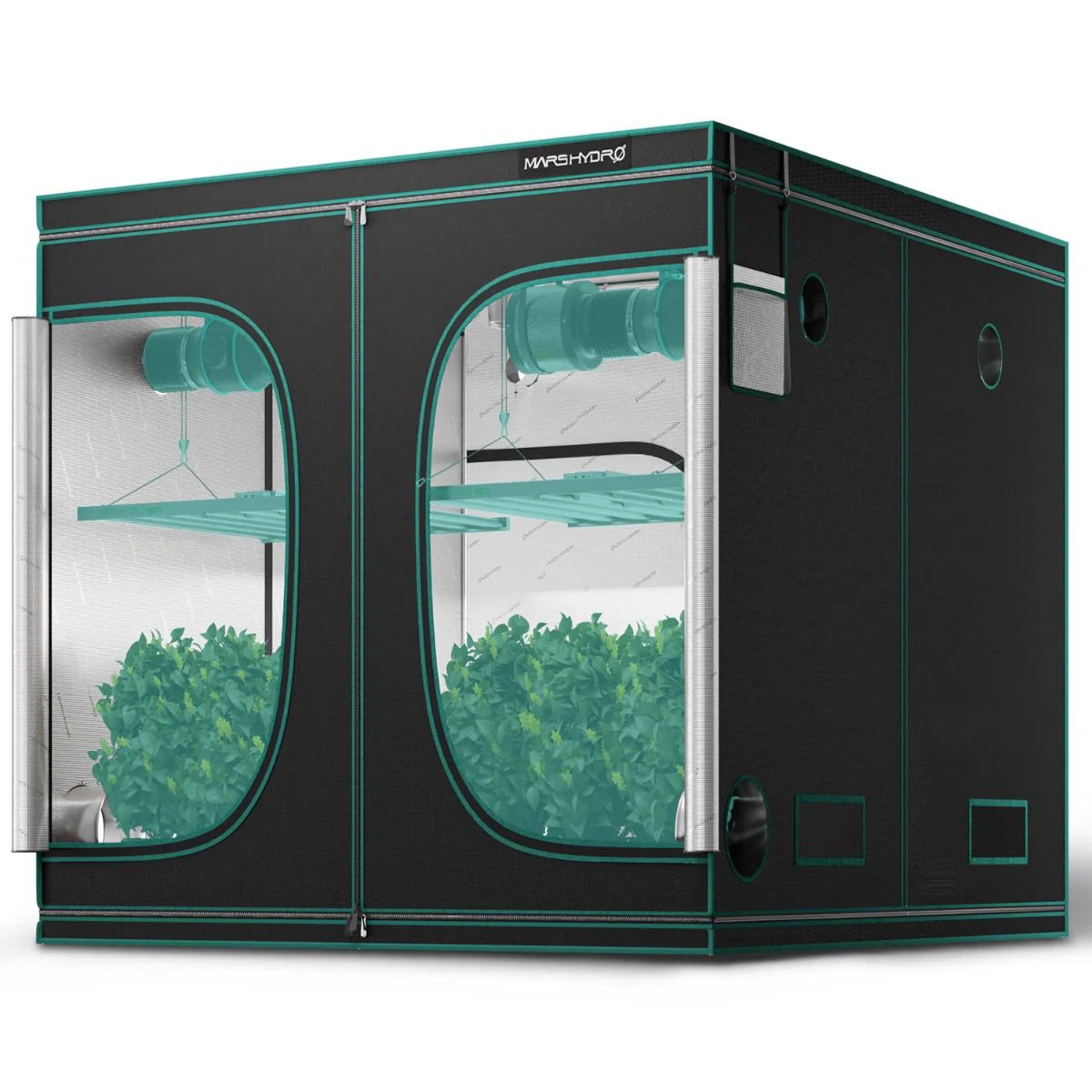 Mars Hydro Hydroponic 8′×8′ Grow Tent – 96″×96″×80″ (240×240×200 cm)