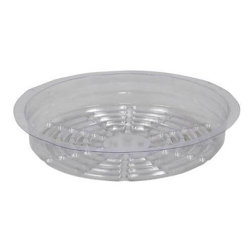 10 Inch Clear Plastic Saucers - 25 Pack - Happy Hydro - Happy Hydro