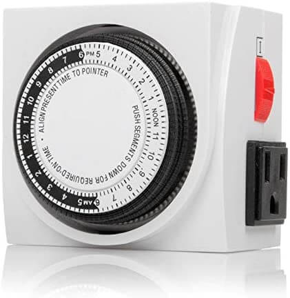 120V Dual Outlet Mechanical Timer - Grow1 - Happy Hydro