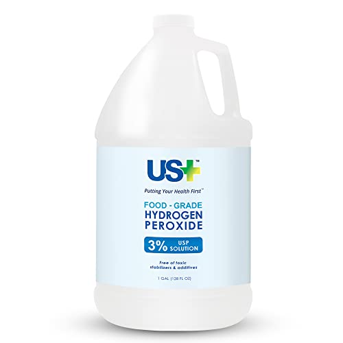 US+ Food Grade Hydrogen Peroxide - Made in USA, 3%, 1 Gallon
