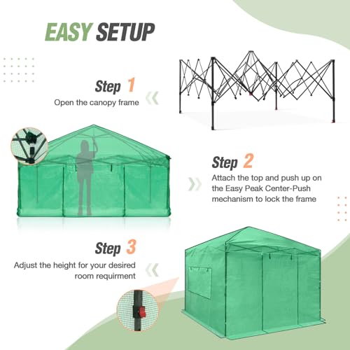 Eagle Peak Greenhouse – Perfect for Home Growers | 10x10 ft