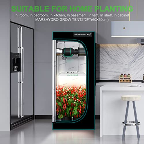 Mars Hydro 2x2 Grow Tent Kit Complete 150W TS1000 Dimmable Full Specturm 27 x27 x63