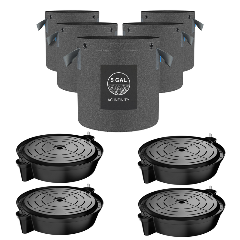 AC Infinity Self Watering Pot Bases, 4 Pack - AC Infinity - Happy Hydro