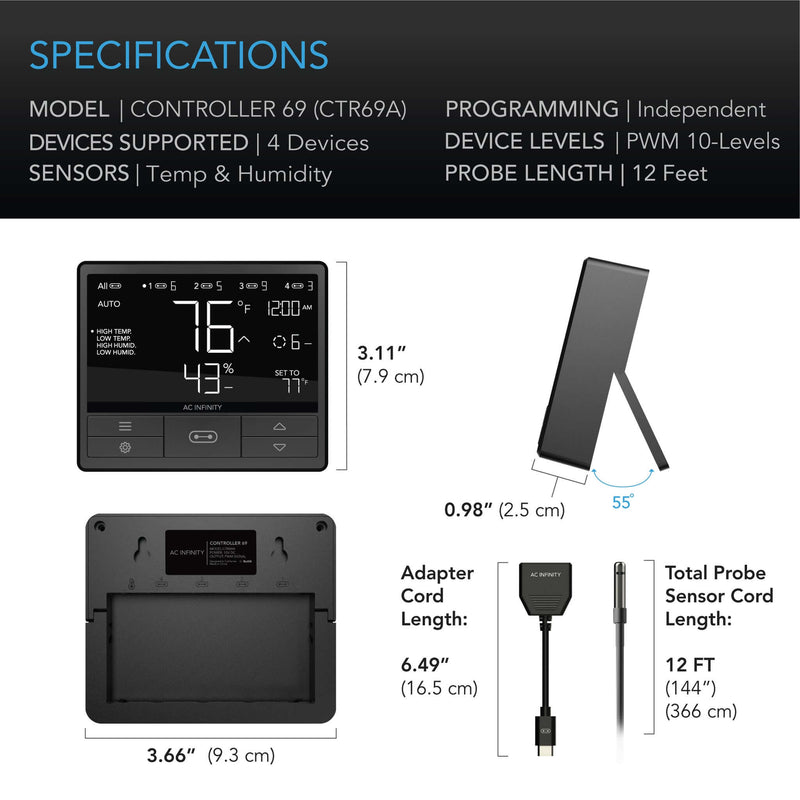 AC Infinity Controller 69, Bluetooth - AC Infinity - Happy Hydro