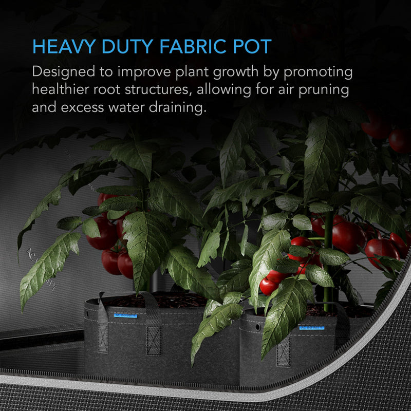 AC Infinity Heavy Duty Fabric Pots, 5 Pack - AC Infinity - Happy Hydro