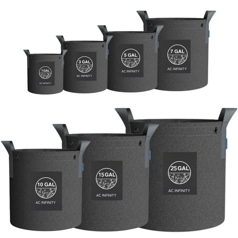 AC Infinity Heavy Duty Fabric Pots, 5 Pack - AC Infinity - Happy Hydro