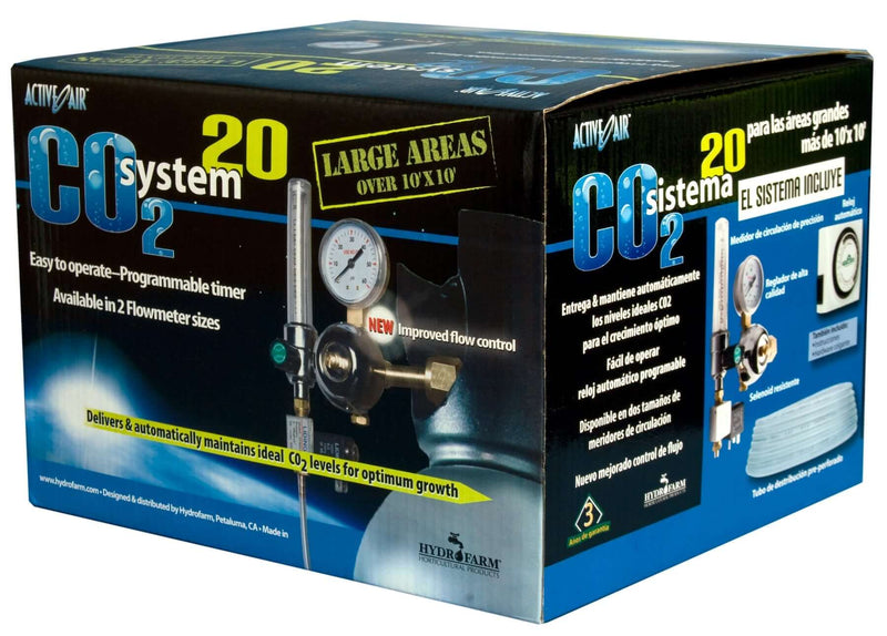Active Air CO2 Regulator with Timer, 1-20cf/hr - Active Air - Happy Hydro