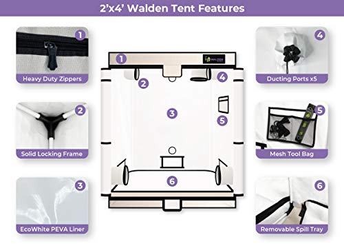 Active Grow Walden 2x4 Grow Tent - 24''x48''x60'' - Active Grow - Happy Hydro