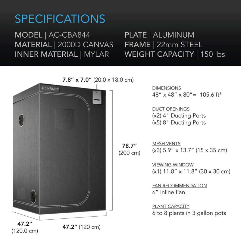 Beginner Grow Tent Kit HLG Blackbird 4’ x 4’ - Happy Hydro - Happy Hydro