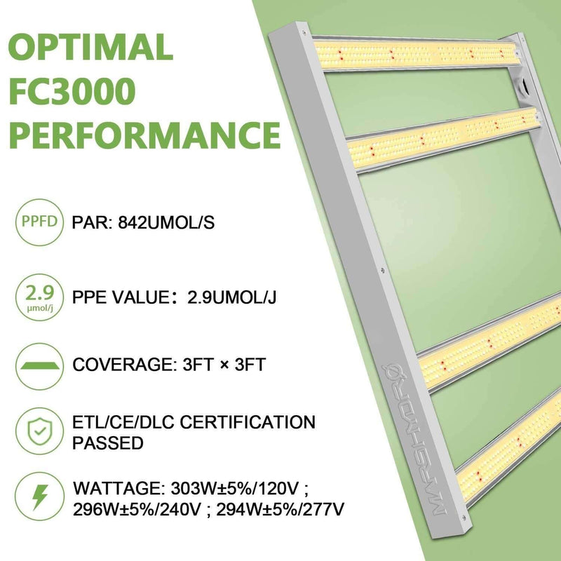 Beginner Grow Tent Kit Mars FC3000 LED 3’ x 3’ - Happy Hydro - Happy Hydro