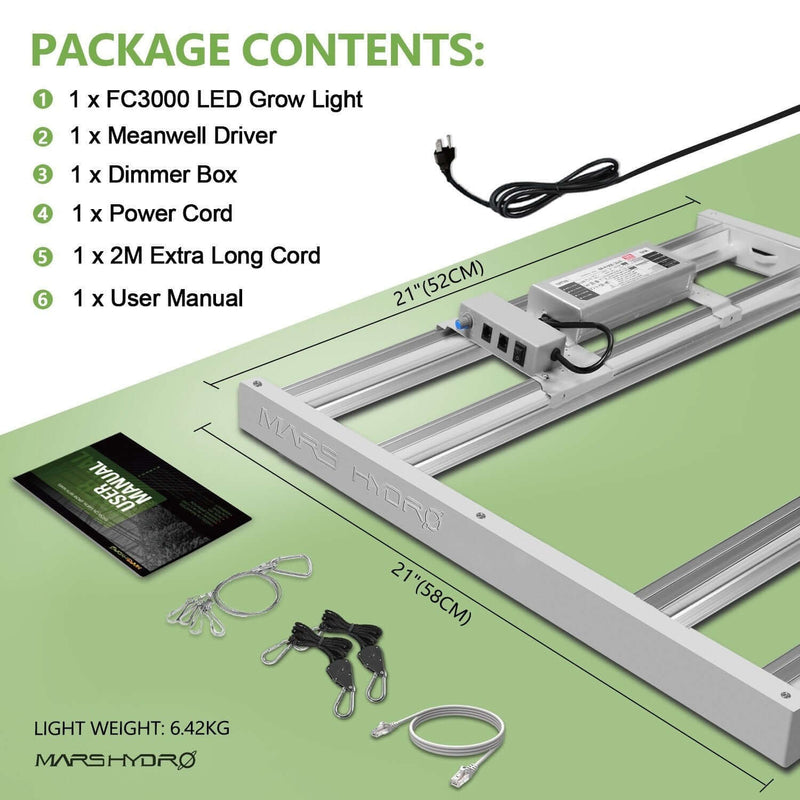 Beginner Grow Tent Kit Mars FC3000 LED 3’ x 3’ - Happy Hydro - Happy Hydro