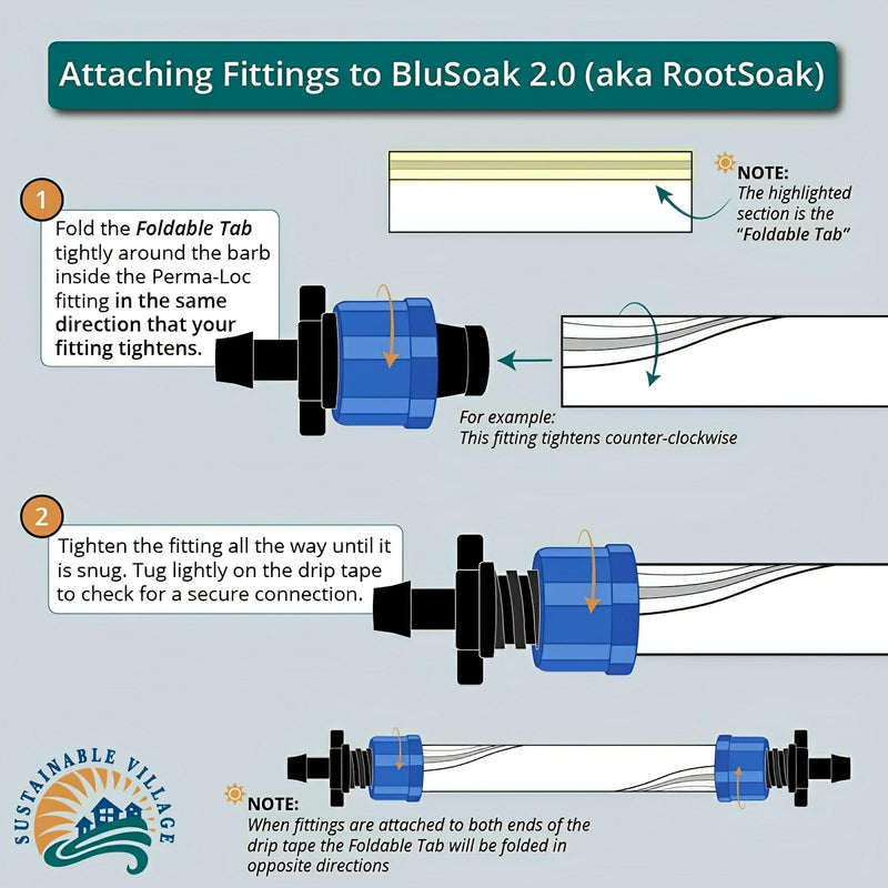 BluSoak Tape to Tape Shut-Off Valve - Blumat - Happy Hydro