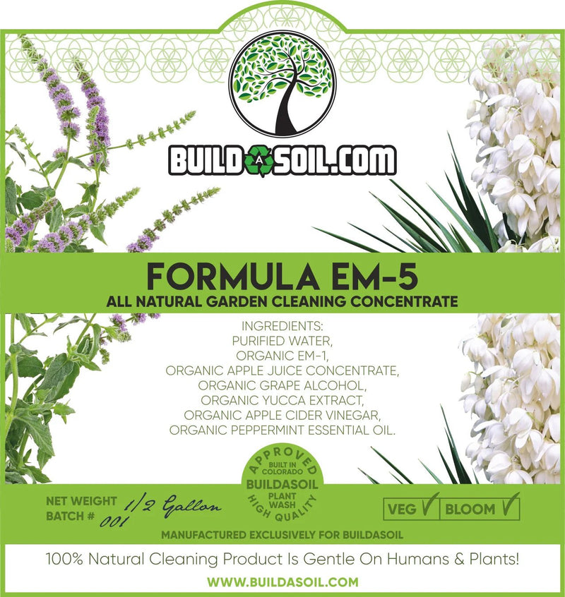 BuildASoil Formula EM-5 All Natural Cleaning Concentrate - BuildASoil - Happy Hydro