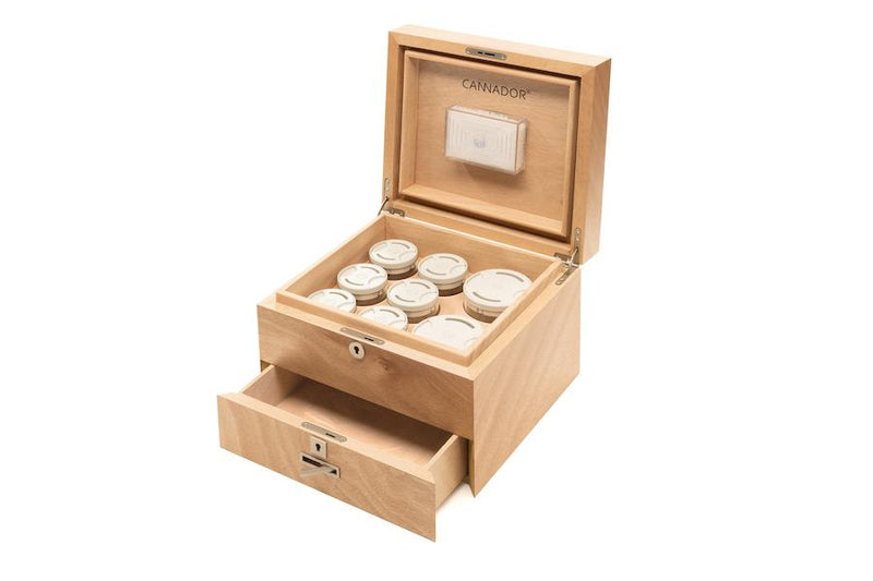 Cannador 8 Strain with Drawer, Mahogany - Cannador - Happy Hydro