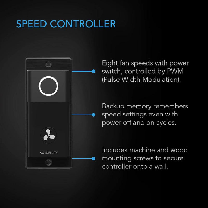 Cloudline S4 AC Infinity Fan with Speed Controller - AC Infinity - Happy Hydro