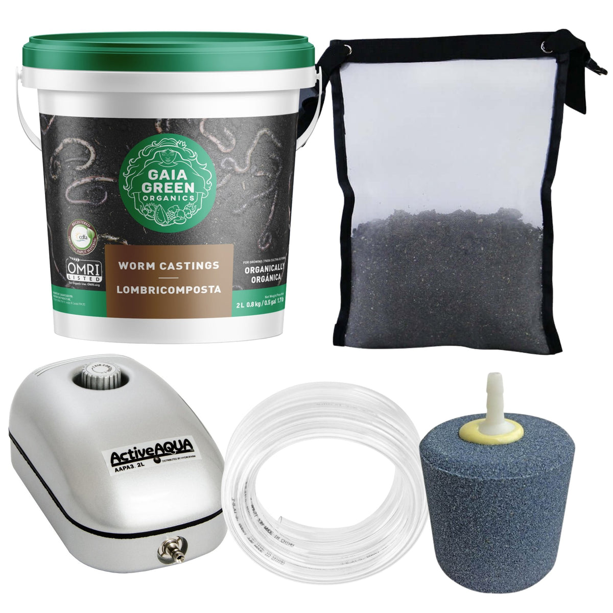 Compost Tea (& Worm Casting Tea) Kit - Happy Hydro