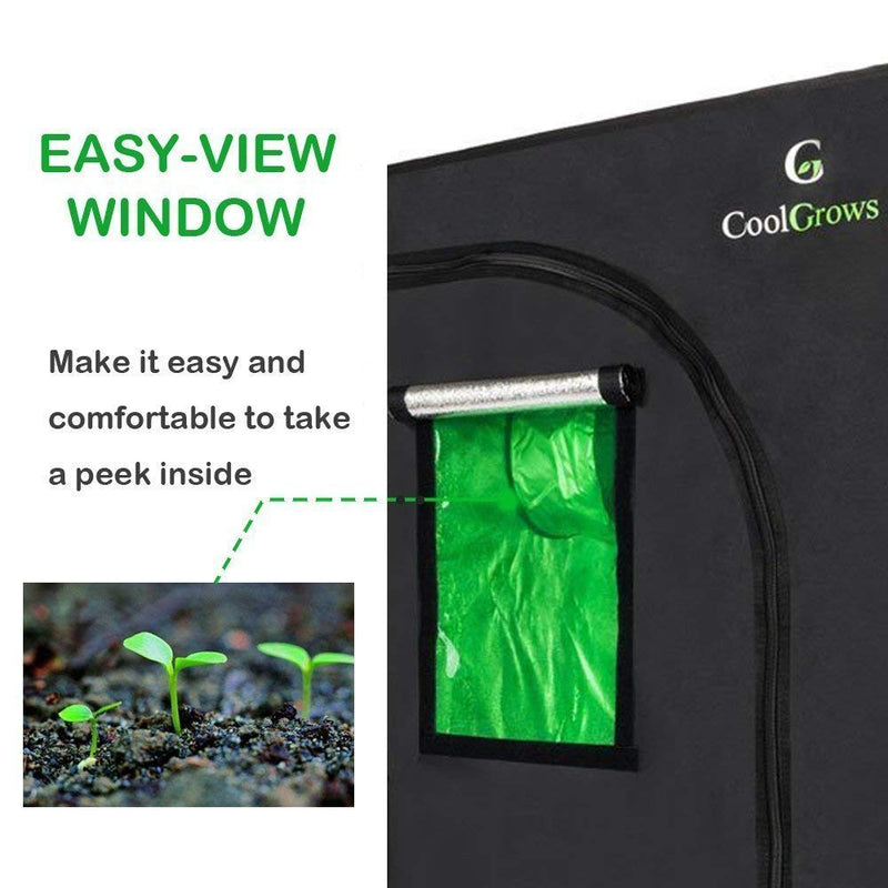 CoolGrows 4x8 Grow Tent (96"x48"x80") - CoolGrows - Happy Hydro