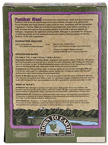 Down To Earth Feather Meal - 5 lb - Down To Earth - Happy Hydro