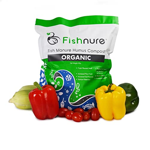 Fishnure Odorless Organic Humus Compost Fish Manure Fertilizer, 8 lb - Fishnure(TM) - Happy Hydro
