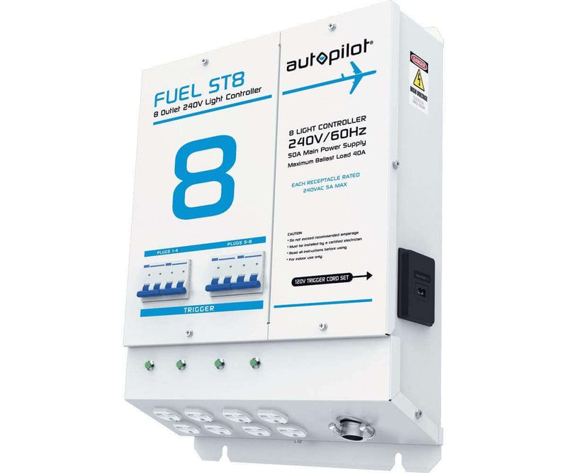 FUEL ST8 Light Controller for up to 8 Lights 240v Outlets with 120v Trigger - Grow1 - Happy Hydro