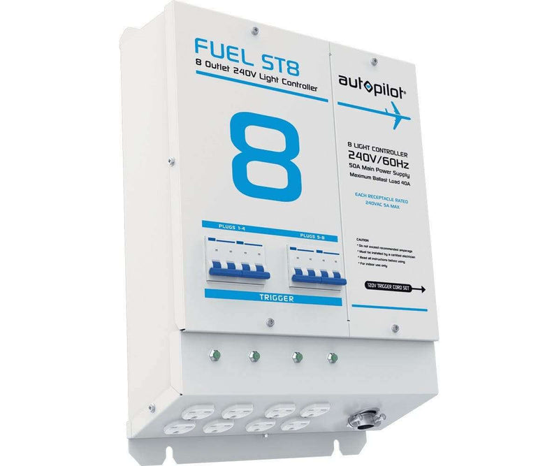 FUEL ST8 Light Controller for up to 8 Lights 240v Outlets with 120v Trigger - Grow1 - Happy Hydro