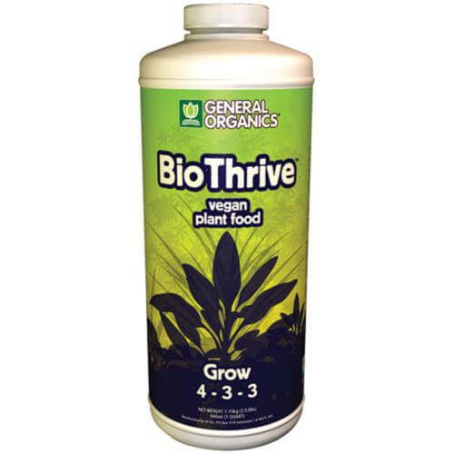 GH General Organics BioThrive Grow Quart - General Hydroponics - Happy Hydro