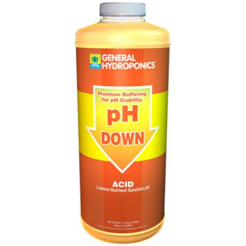 GH pH Down Liquid Quart - General Hydroponics - Happy Hydro